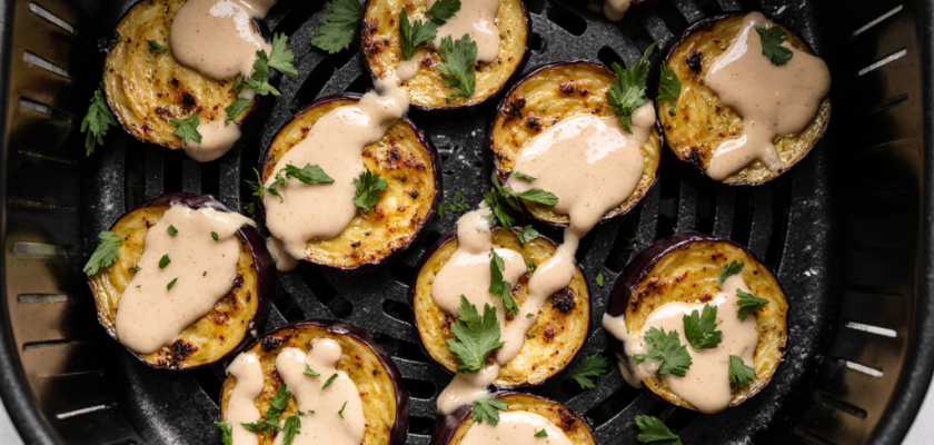 Four-Ingredient Moroccan Spiced Air-Fried Eggplant