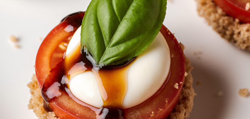 Four-Ingredient Pan-Fried Caprese Bites