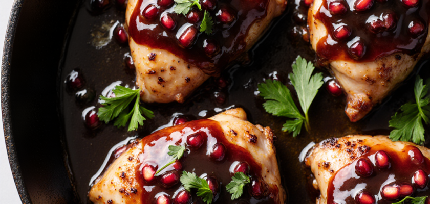 Four-Ingredient Pomegranate Molasses Chicken