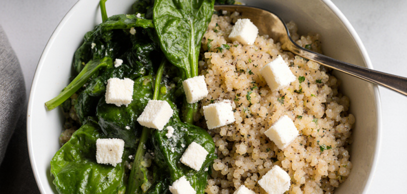 Four-Ingredient Savory Quinoa Breakfast Bowls
