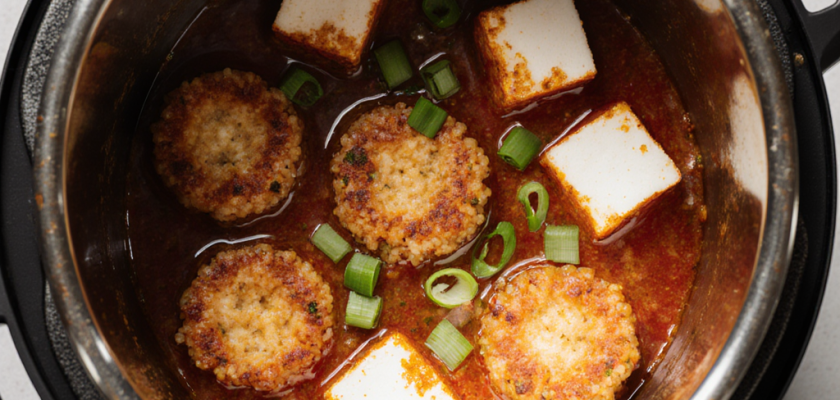 Four-Ingredient Spicy Kimchi Rice Cakes