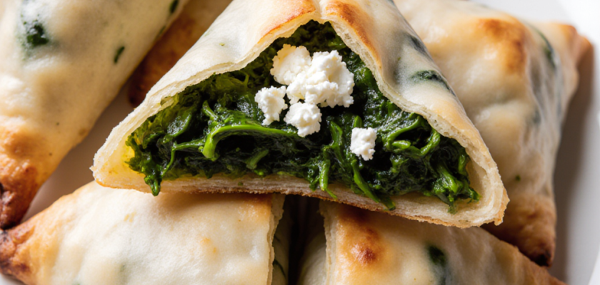 Four-Ingredient Spinach and Feta Samosas