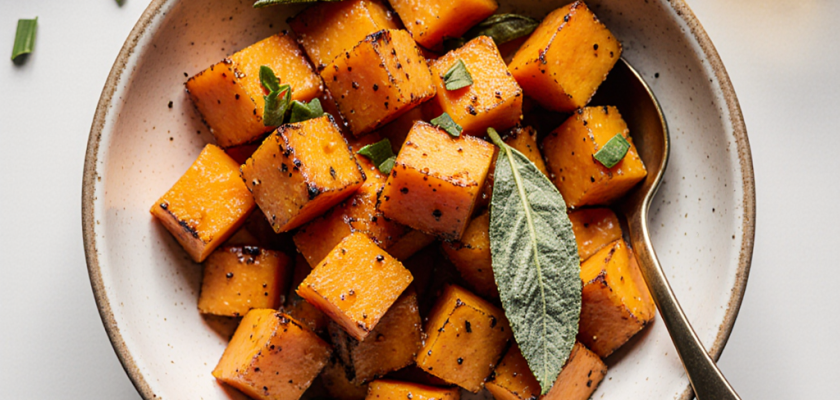 Four-Ingredient Steamed Maple-Sage Sweet Potato Bites