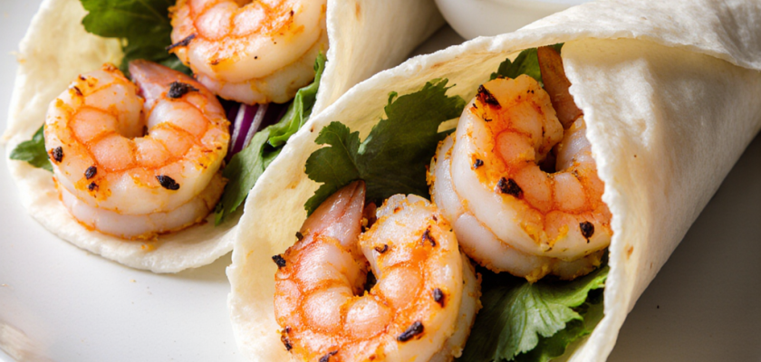 Four-Ingredient Thai Coconut Shrimp Wraps