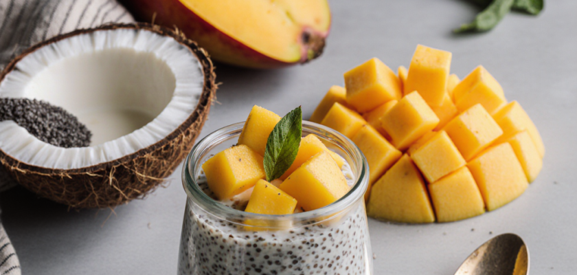 Four-Ingredient Coconut Chia Pudding with Cardamom