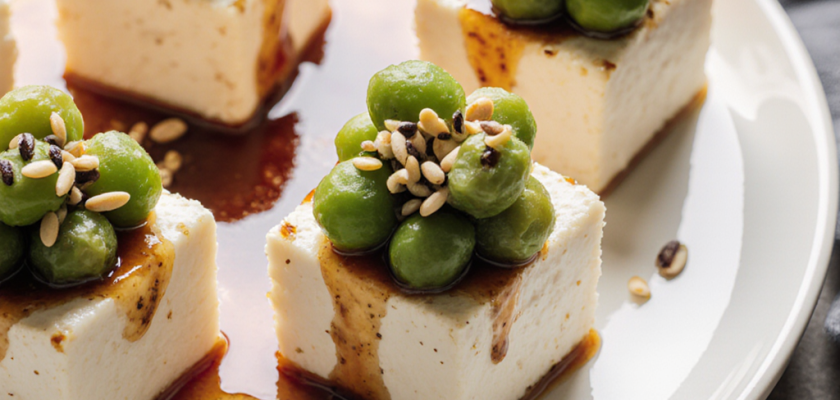 Four-Ingredient Edamame-Topped Tofu Bites