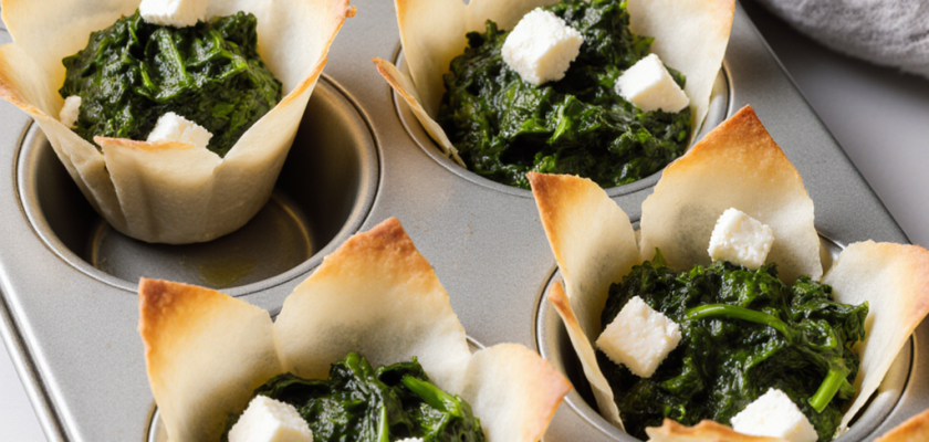 Four-Ingredient Feta and Spinach Börek Cups