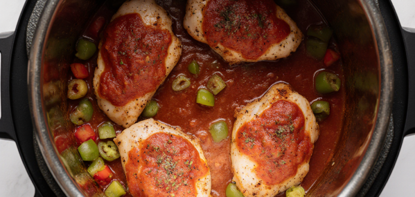 Four-Ingredient Italian Chicken and Peppers