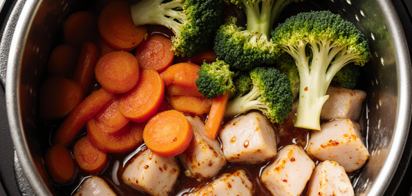Four-Ingredient Korean Steamed Chicken and Vegetables