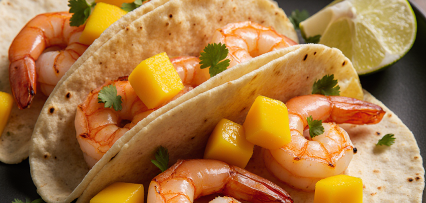 Four-Ingredient Mango-Pickled Shrimp Tacos