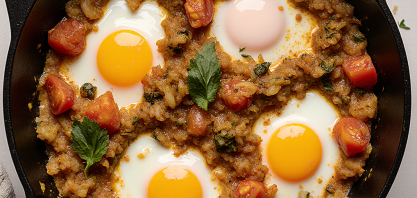 Four-Ingredient Masala Scrambled Eggs