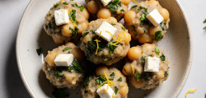 Four-Ingredient Mediterranean Steamed Chickpea Bites