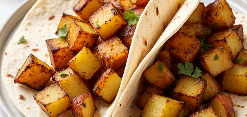 Four-Ingredient Patatas Bravas Wraps