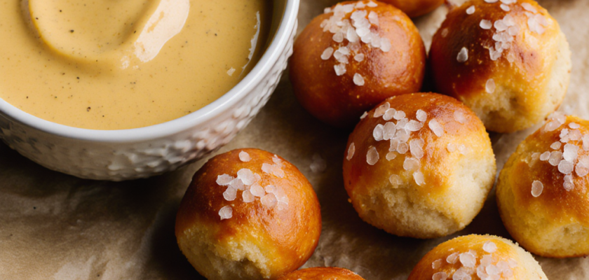 Four-Ingredient Pretzel Bites with Mustard Dip