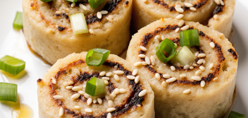 Four-Ingredient Savory Scallion Pancake Rolls