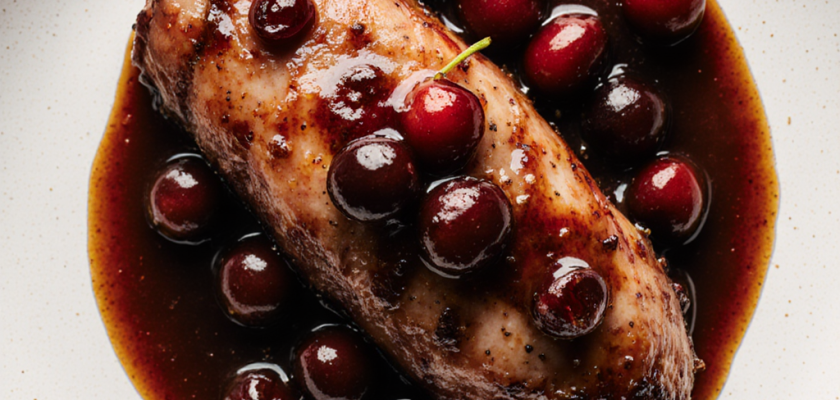 Four-Ingredient Smoked Duck with Cherry Gastrique