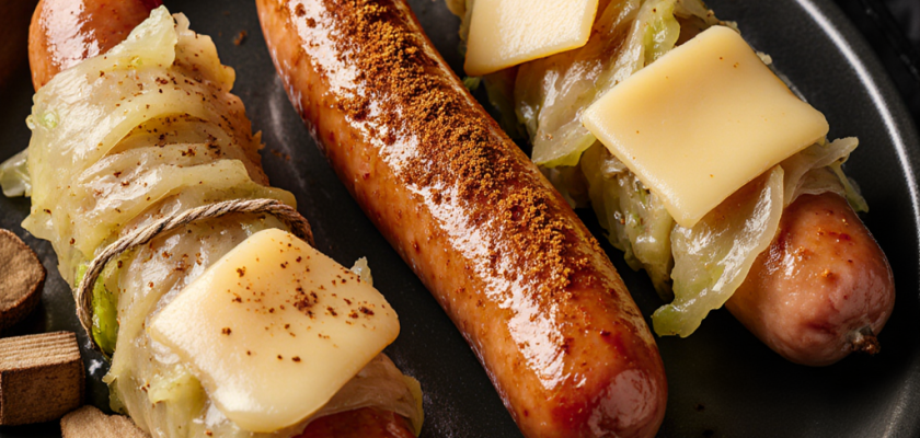 Four-Ingredient Smoked Sauerkraut-Wrapped Bratwurst
