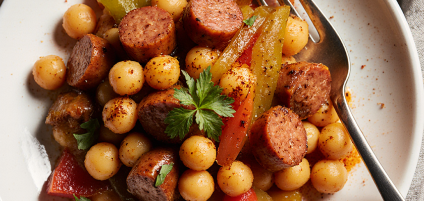 Four-Ingredient Spanish Chorizo and Chickpea Hash