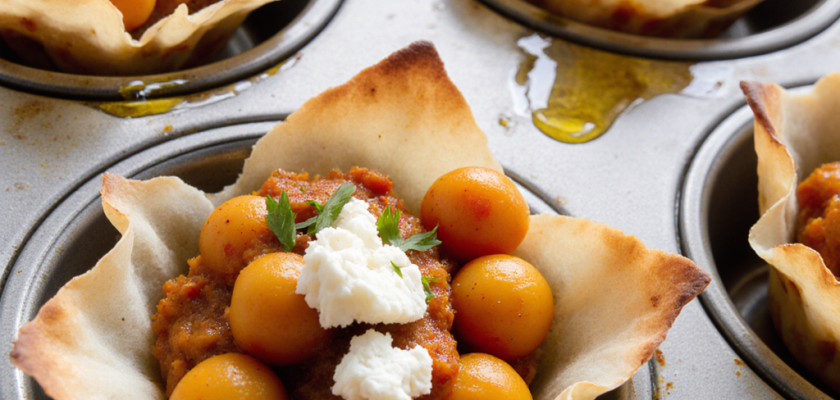 Four-Ingredient Spiced Chickpea Phyllo Cups