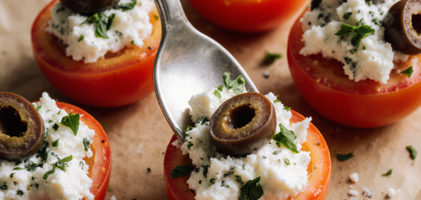 Four-Ingredient Spicy Feta and Olive Bites