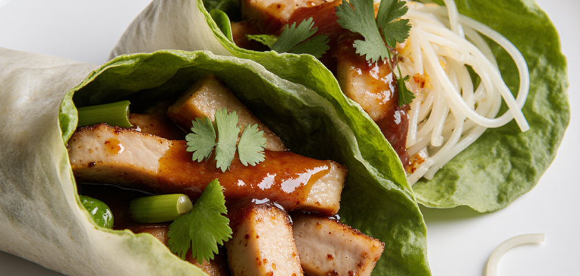 Four-Ingredient Vietnamese Lemongrass Chicken Wraps