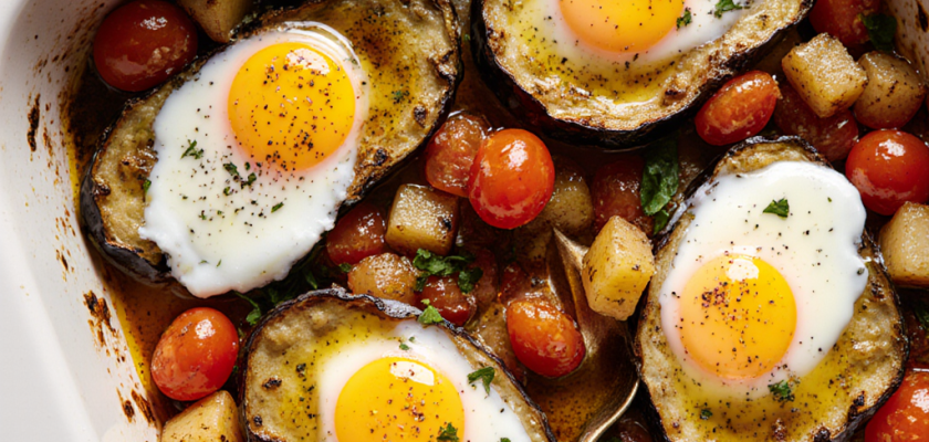 Four-Ingredient Broiled Pisto with Quail Eggs