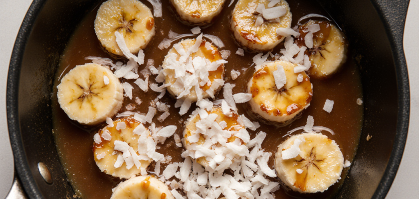 Four-Ingredient Coconut Caramel Banana Bites