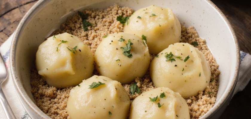 Four-Ingredient German-Style Steamed Potato Dumplings