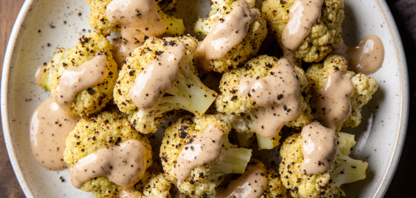 Four-Ingredient Lebanese Zaatar Steamed Cauliflower Bites