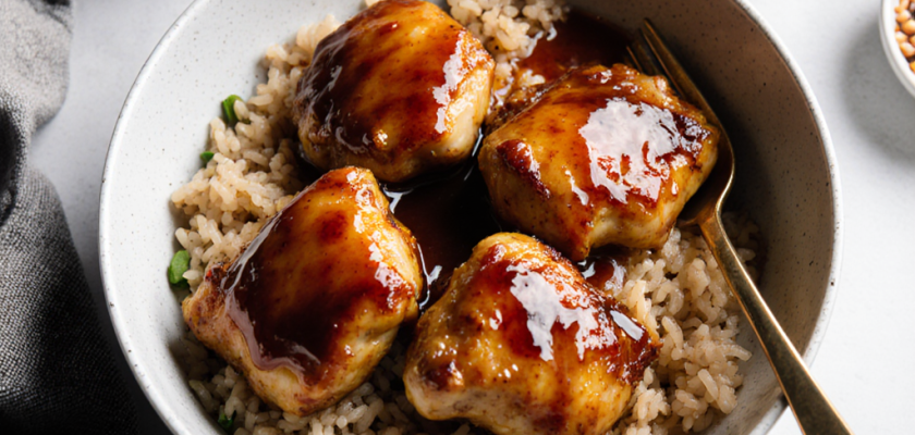 Four-Ingredient Maple Soy Glazed Chicken Bowls