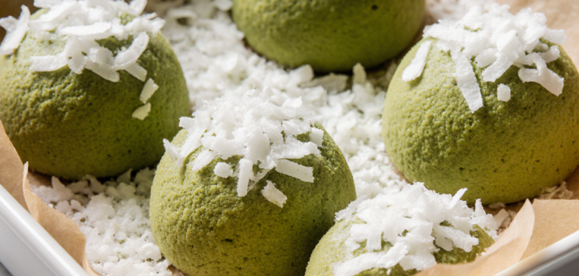 Four-Ingredient Matcha Coconut Mochi