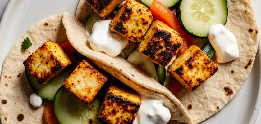 Four-Ingredient Paneer Tikka Wraps