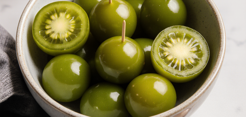 Four-Ingredient Pickled Green Tomato Bites