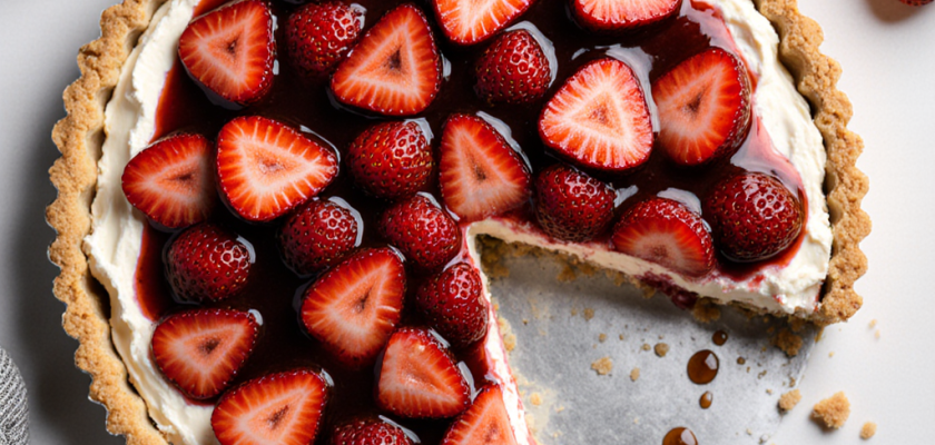Four-Ingredient Pickled Strawberry Tart