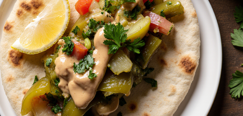 Four-Ingredient Pickled Veggie Pita