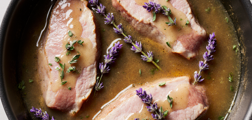 Four-Ingredient Poached Duck in Lavender Sauce