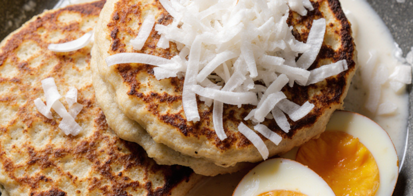 Four-Ingredient Savory Coconut Pancakes