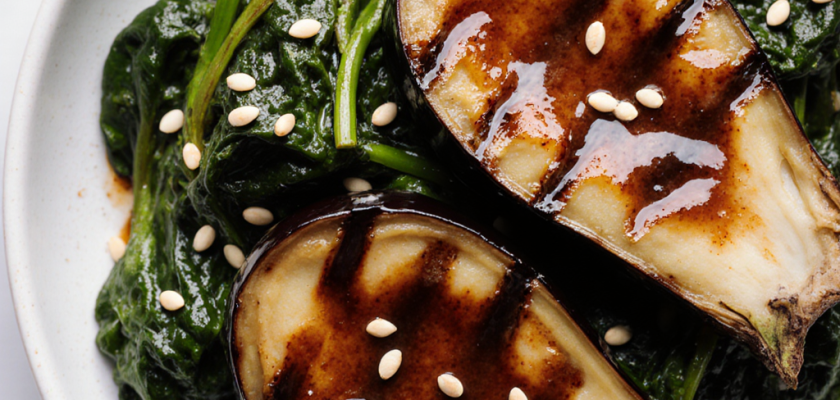 Four-Ingredient Savory Miso-Glazed Eggplant