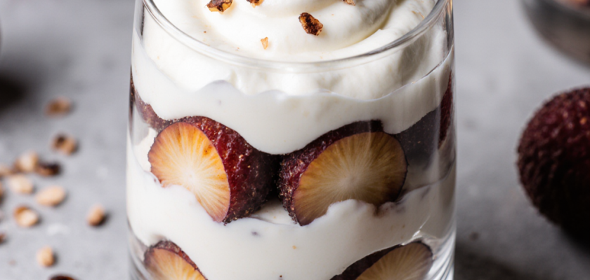 Four-Ingredient Smoked Coconut Lychee Parfait