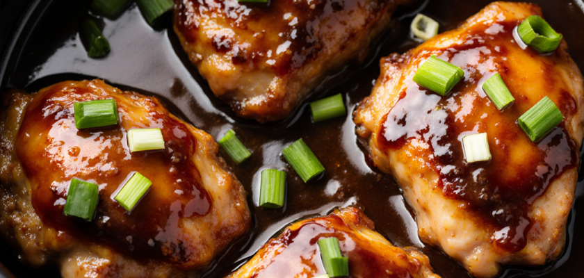 Four-Ingredient Soy Maple Glazed Chicken Thighs