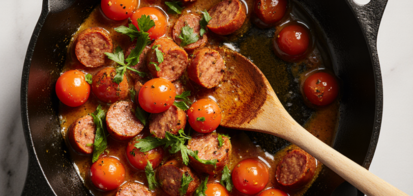 Four-Ingredient Spanish Chorizo and Cherry Tomato Skillet
