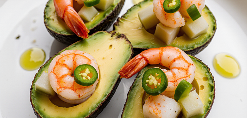 Four-Ingredient Spicy Poached Avocado Bites