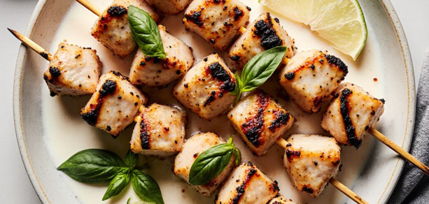 Four-Ingredient Thai Coconut Chicken Skewers