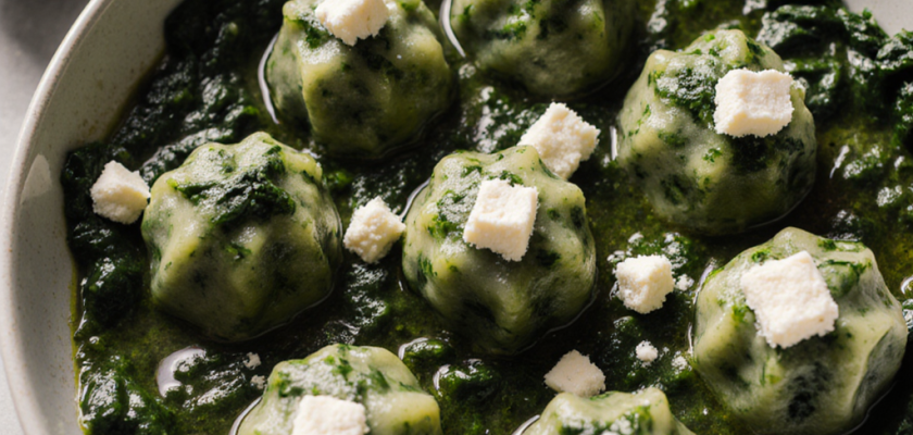 Four-Ingredient Turkish Steamed Spinach Dumplings