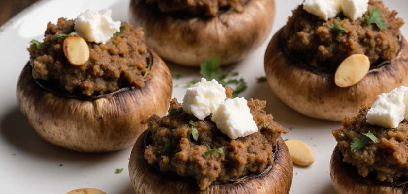 Four-Ingredient Turkish Stuffed Mushrooms