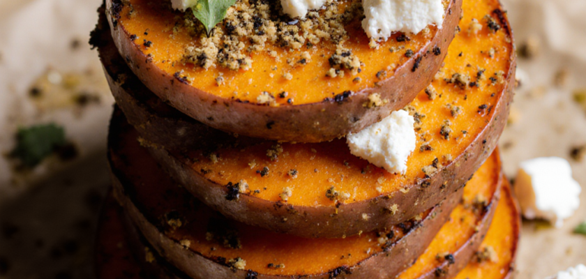 Four-Ingredient Za'atar Sweet Potato Stacks
