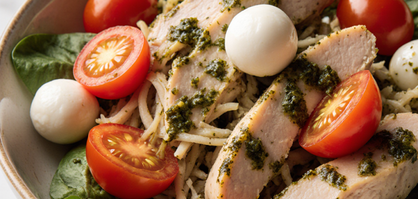 Four-Ingredient Caprese Chicken Salad