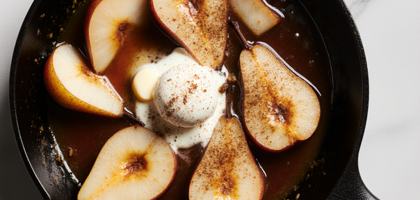 Four-Ingredient Caramelized Pears