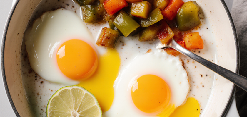 Four-Ingredient Caribbean Coconut Poached Eggs