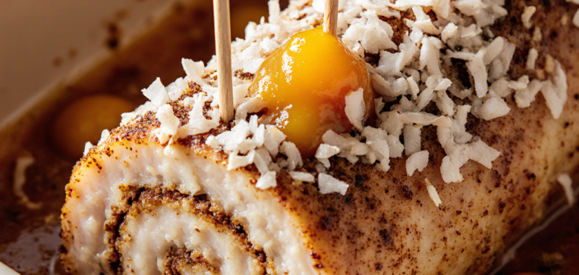 Four-Ingredient Caribbean Jerk Rolled Chicken